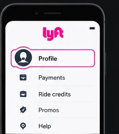 Illustrated Lyft profile screen