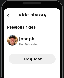 Illustrated Lyft ride history entry